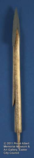 View of spearhead or arrowhead