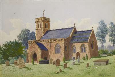 painting of Cheddon Fitzpaine Church
