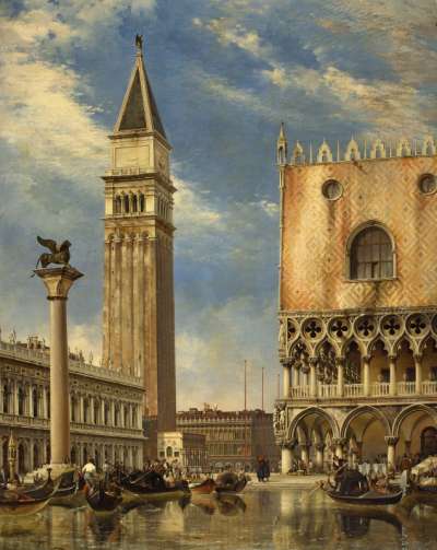 painting of the Ducal Palace and Piazetta, Venice