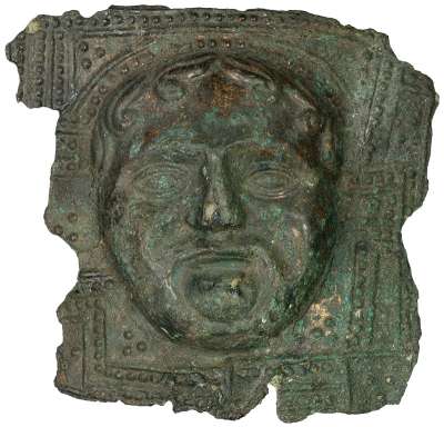 plaque of a human face
