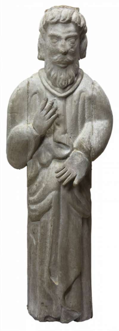carving of figure from Meare Church