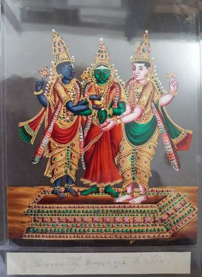 Hindu deities: the marriage of Shiva and Parvati