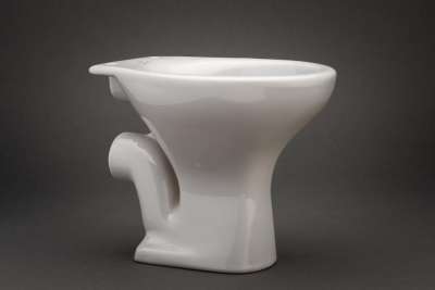 1/3rd scale “Ideal Standard” toilet bowl in grey slipware, made early 1990