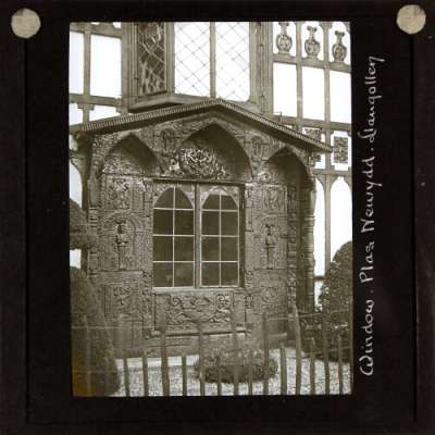 Lantern Slide: Window, Plas Newydd, Llangollen