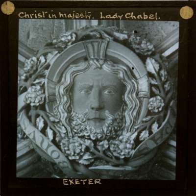 Lantern Slide: Christ in Majesty, Lady Chapel, Exeter