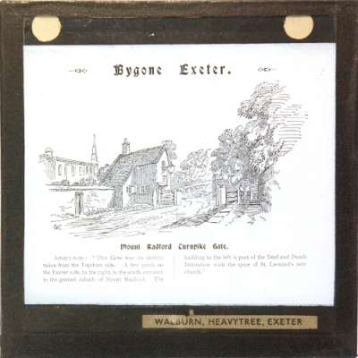 Lantern Slide: Bygone Exeter -- Mount Radford Turnpike Gate