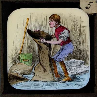 Lantern Slide: It is hard for an empty sack to stand upright