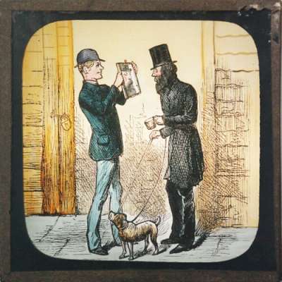 Lantern Slide: A looking glass is of no use to a blind man