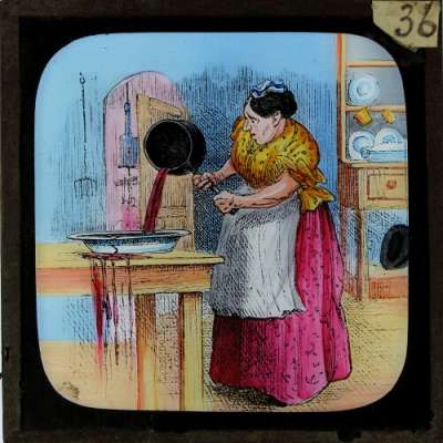 Lantern Slide: All is lost that is poured into a cracked dish
