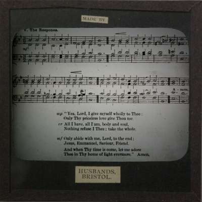 Lantern Slide: Yea Lord I give myself wholly to Thee