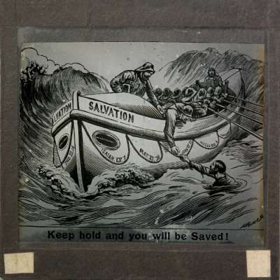 Lantern Slide: Keep hold and you will be Saved!
