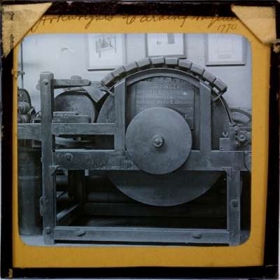 Lantern Slide: Arkwright's Carding Engine 1770