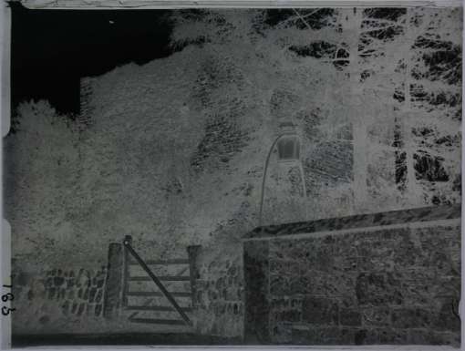 Glass plate negative of Lydford Castle