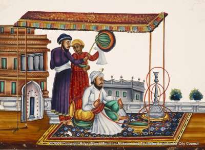 Muslim scene from India depicting ‘Nabob’s Palace’