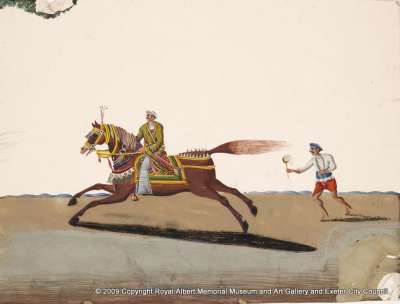 Indian noble riding a horse