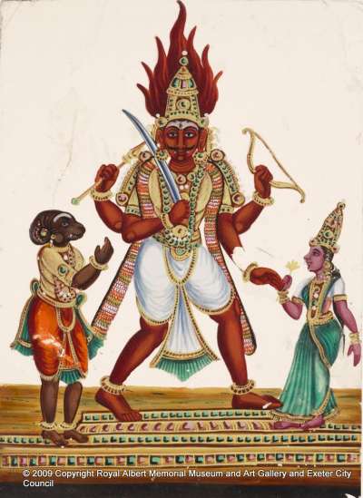 Virabhadra (Shiva), Sati his wife, Daksha her father