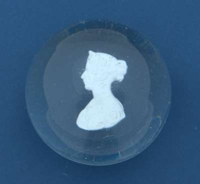 paperweight with medallion of Queen Victoria