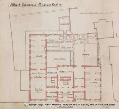 Ground floor Plan for the Albert Memorial Museum, Exeter