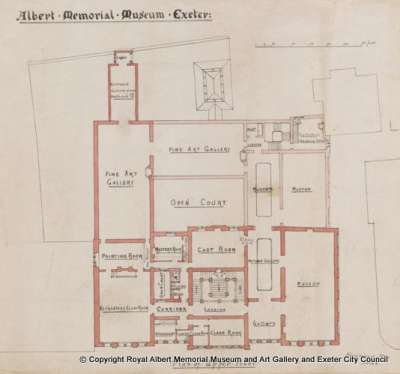 Plan of the Upper Floor of the Albert Memorial Museum, Exeter