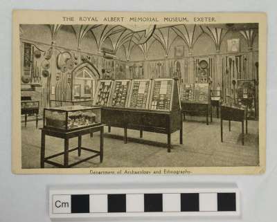 postcard of Archaeology and Ethnography gallery at RAMM