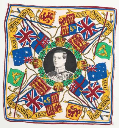 Commemorative handkerchief, souvenir of coronation of George VI