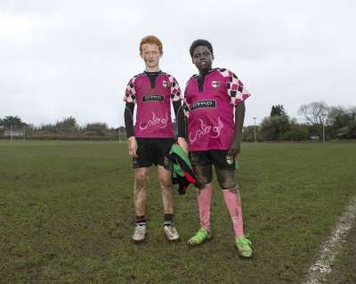Touch-Line: Milo Bly and Nyieth Arou Visiting team Abu Dhabi Harlequins RFC