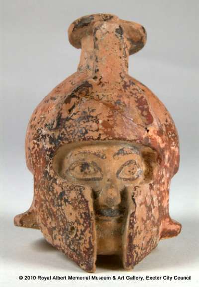 aryballos in the form of a human head