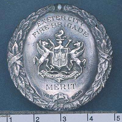 Exeter City Fire Brigade merit medal