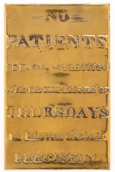 patient information plaque