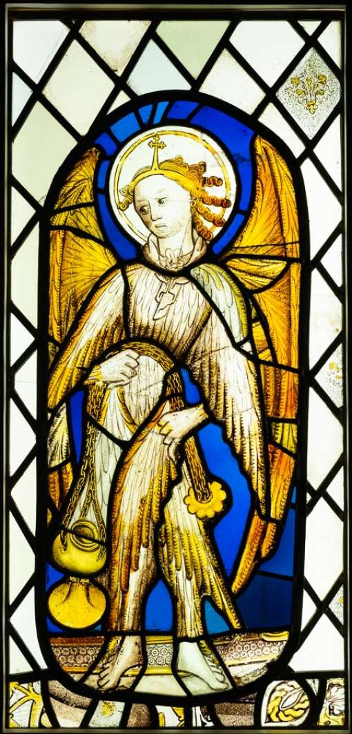Stained glass angel