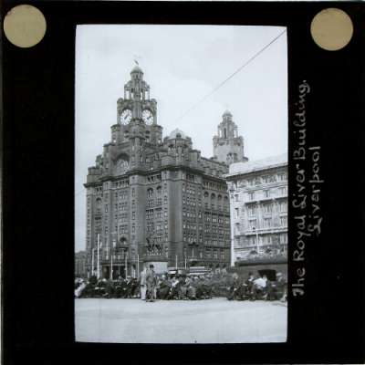 Lantern Slide: The Royal Liver Building, Liverpool
