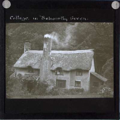 Lantern Slide: Cottage in Selworthy Green