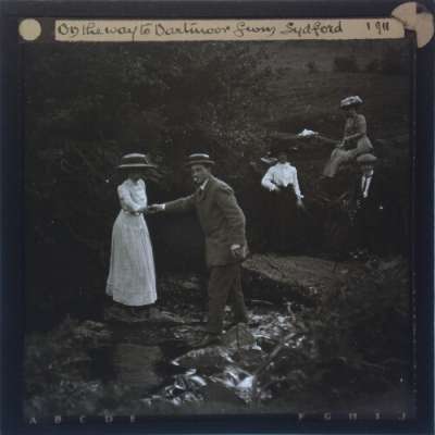 Lantern Slide: On the way to Dartmoor from Lydford
