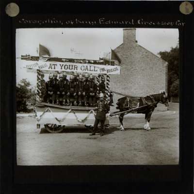 Lantern Slide: Coronation of King Edward Procession Car