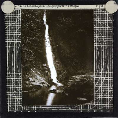 Lantern Slide: The Waterfall, Lydford Gorge