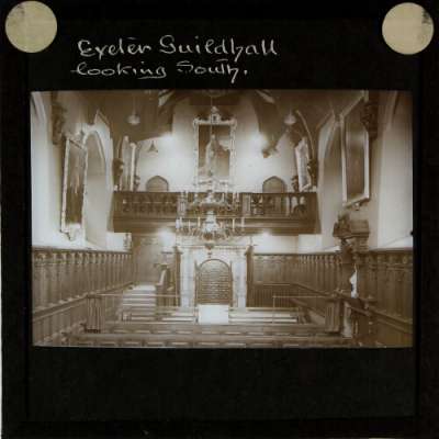 Lantern Slide: Exeter Guildhall looking South