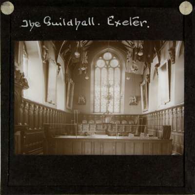 Lantern Slide: The Guildhall, Exeter