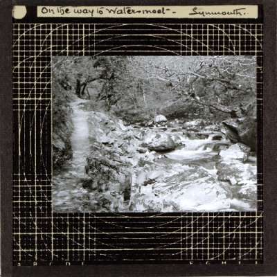 Lantern Slide: On the way to Watersmeet, Lynmouth