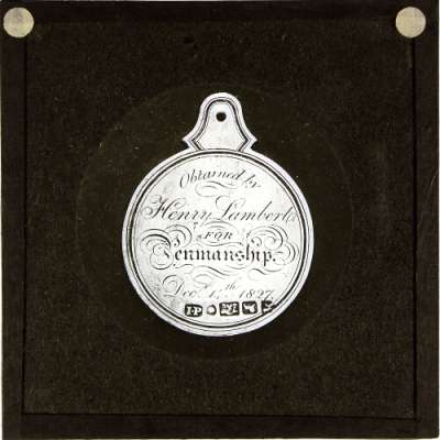 Lantern Slide: Topsham Academy Medal