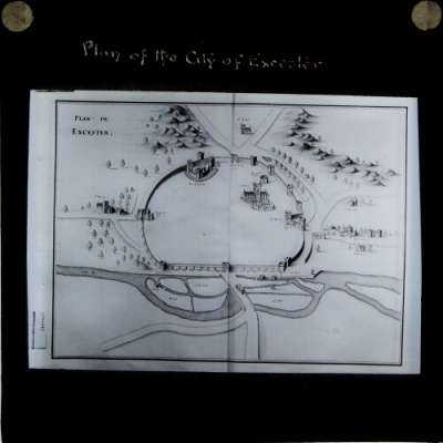Lantern Slide: Plan of the City of Excester