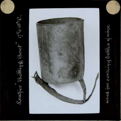 Lantern Slide: Leather 'Bottling Boot', 17th-18th Century
