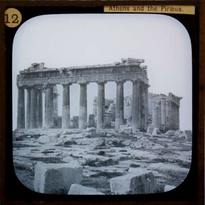 Lantern Slide: The Parthenon from North East