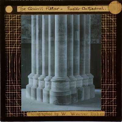Lantern Slide: The Quivil Pillar, Exeter Cathedral
