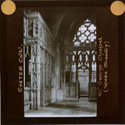 Lantern Slide: Exeter Cathedral, St George Chapel (Speke Chantry)