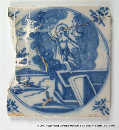 Delftware tile, the Resurrection