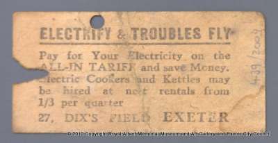 workmen’s ticket, Exeter Corporation Transport