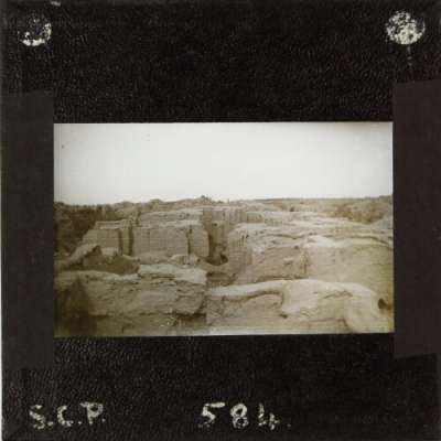 Lantern Slide: View of archaeological site