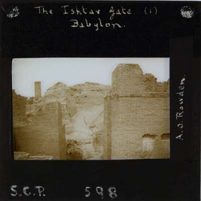 Lantern Slide: The Ishtar Gate (1), Babylon