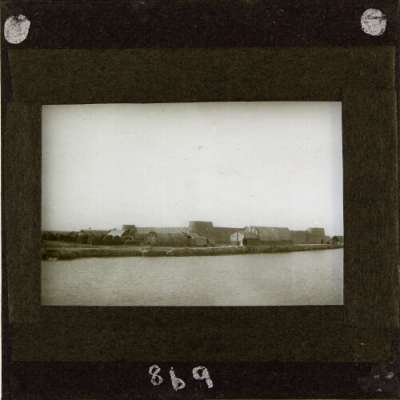 Lantern Slide: Fortress seen from river