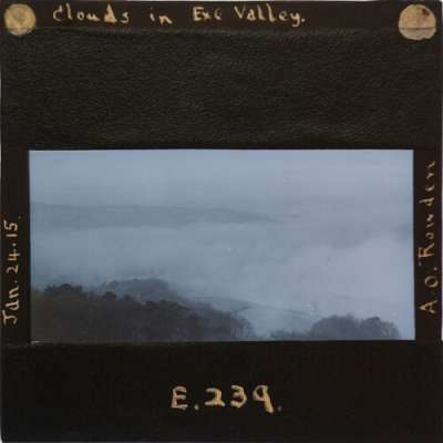 Lantern Slide: Clouds in Exe Valley